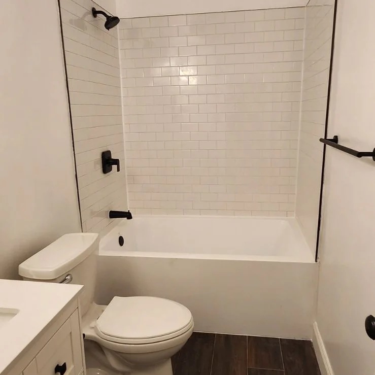 freshly painted bathroom